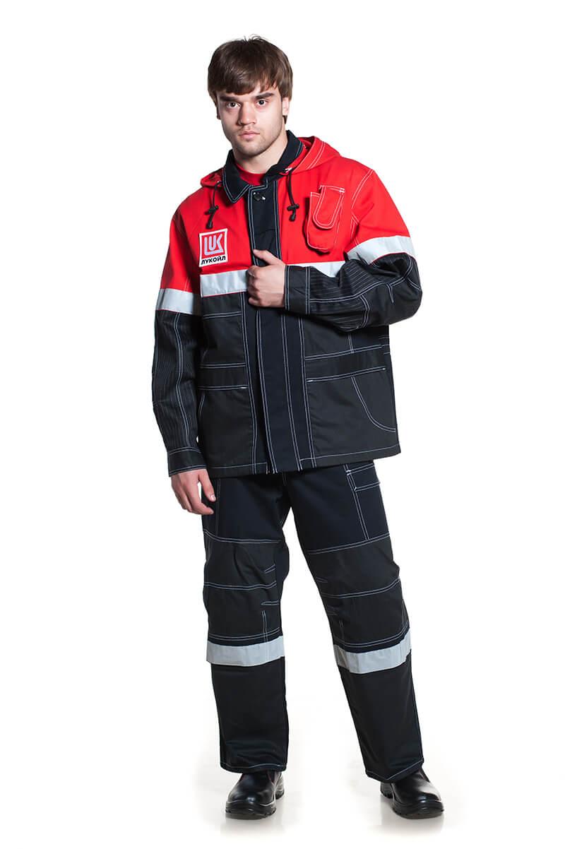 костюм летний мужской для защиты от нефтепродуктов и повышенных температур м02-05